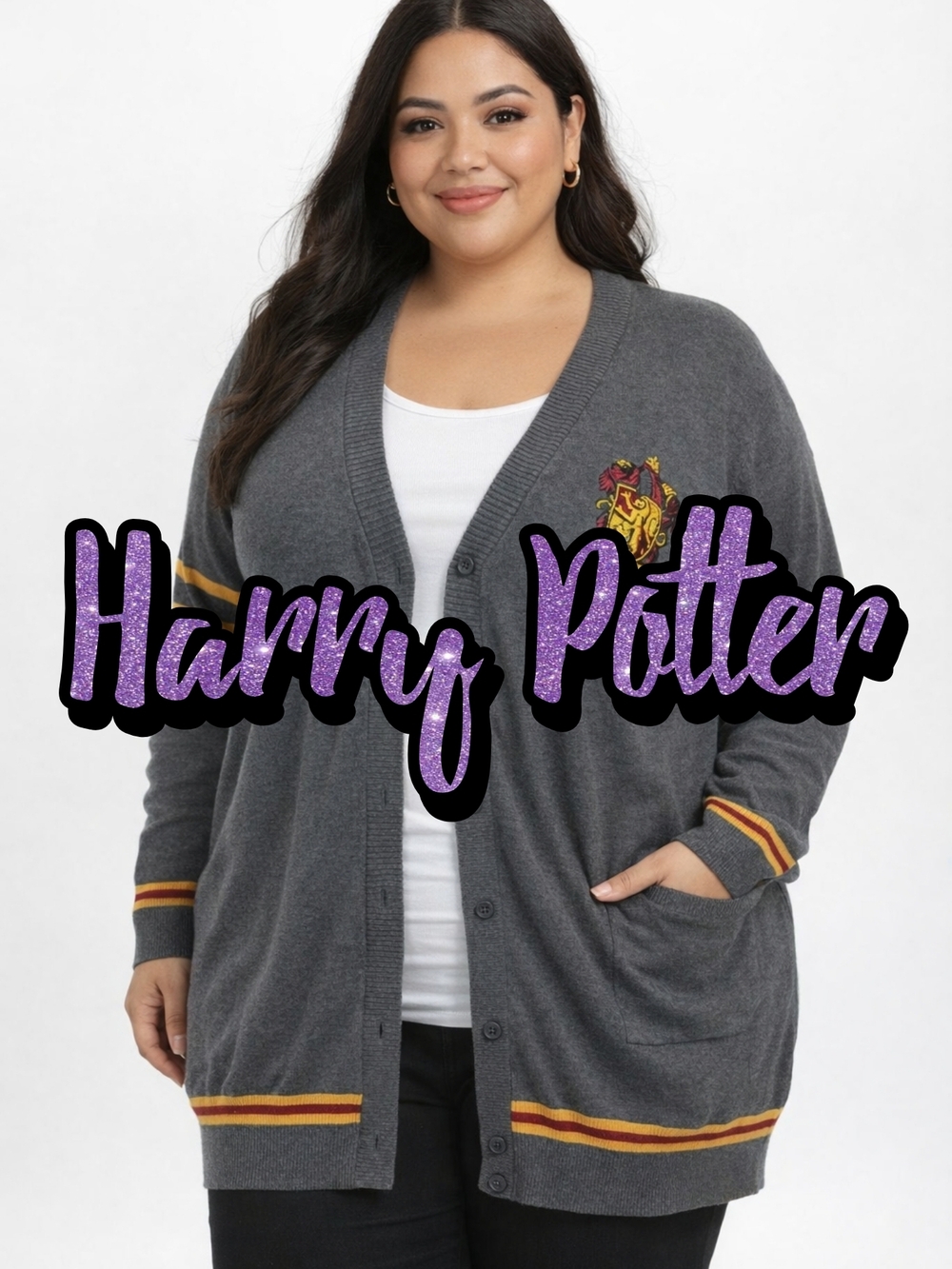 Harry Potter Cardigan Griffindor Letterman Style 3x